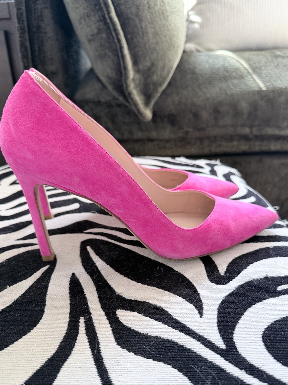 Stuart weitzman Hot Pink Suede Pointed-Toe High Heels